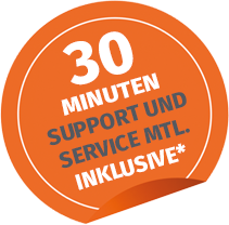 30 min. Support und Service inklusive.